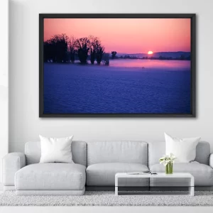 Coucher de Soleil sur Neige - 120x180 - in Situ - Provence - Salvatore Alario - Apaloosa.fr - Paysage